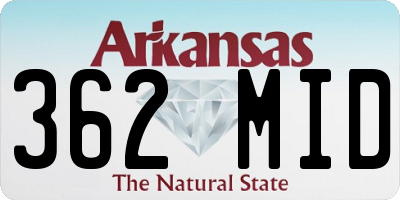 AR license plate 362MID