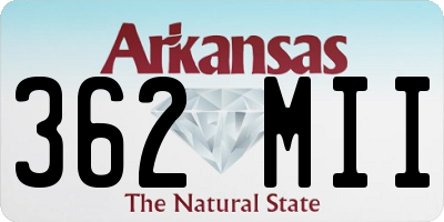 AR license plate 362MII
