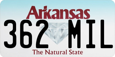 AR license plate 362MIL