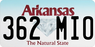 AR license plate 362MIO