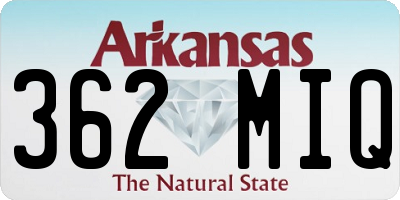 AR license plate 362MIQ