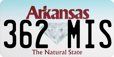AR license plate 362MIS