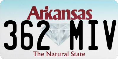 AR license plate 362MIV
