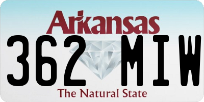 AR license plate 362MIW