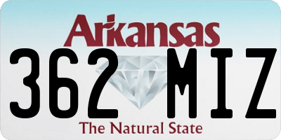 AR license plate 362MIZ