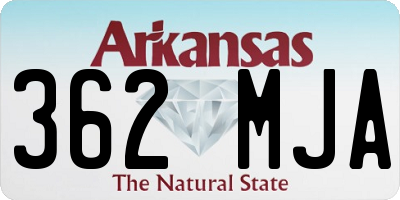 AR license plate 362MJA