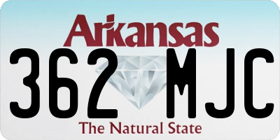 AR license plate 362MJC