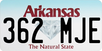 AR license plate 362MJE