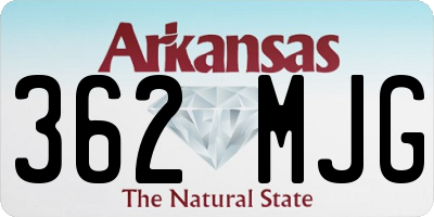 AR license plate 362MJG