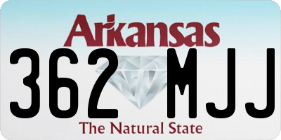AR license plate 362MJJ