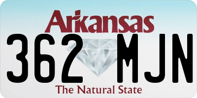 AR license plate 362MJN