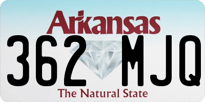 AR license plate 362MJQ