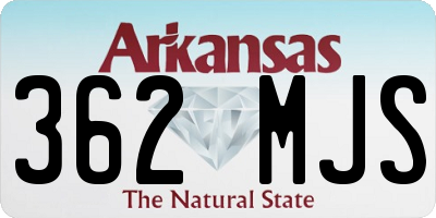 AR license plate 362MJS