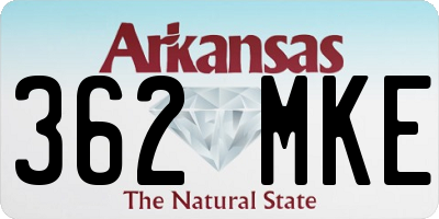 AR license plate 362MKE