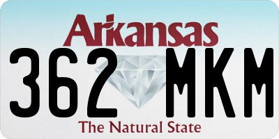AR license plate 362MKM