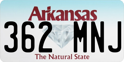 AR license plate 362MNJ