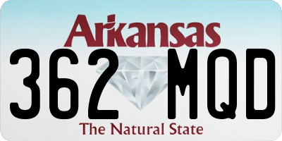 AR license plate 362MQD