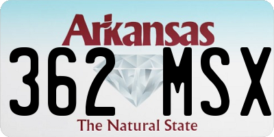 AR license plate 362MSX