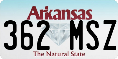 AR license plate 362MSZ