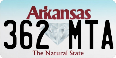 AR license plate 362MTA