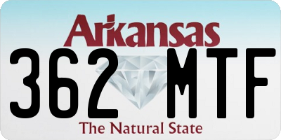 AR license plate 362MTF