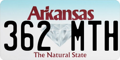 AR license plate 362MTH