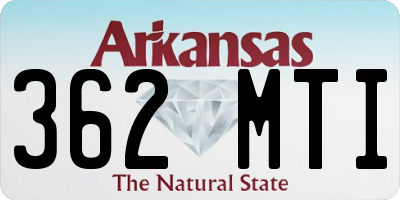 AR license plate 362MTI