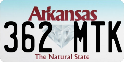 AR license plate 362MTK