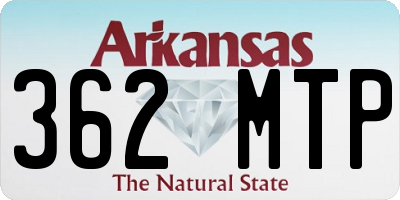 AR license plate 362MTP