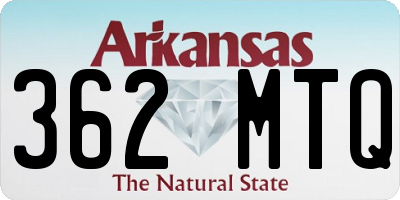 AR license plate 362MTQ