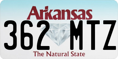 AR license plate 362MTZ