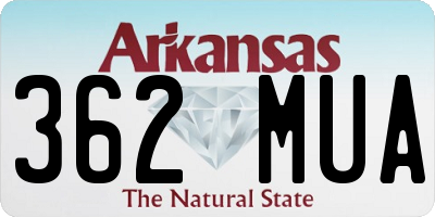 AR license plate 362MUA