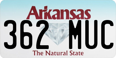 AR license plate 362MUC