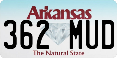 AR license plate 362MUD