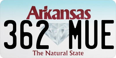 AR license plate 362MUE