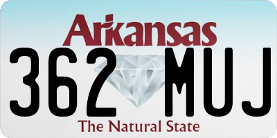 AR license plate 362MUJ