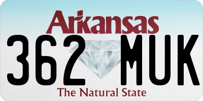 AR license plate 362MUK