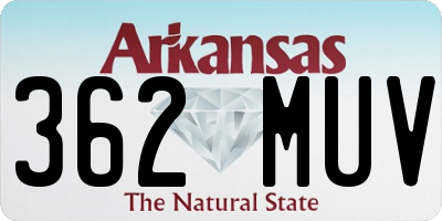 AR license plate 362MUV