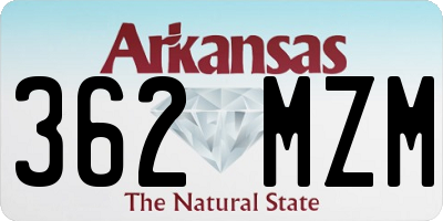 AR license plate 362MZM
