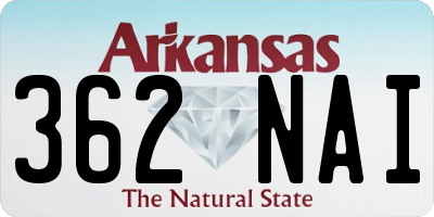 AR license plate 362NAI