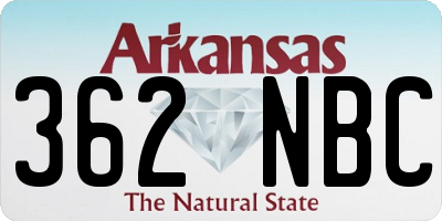 AR license plate 362NBC
