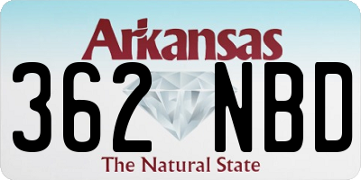 AR license plate 362NBD