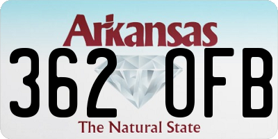 AR license plate 362OFB