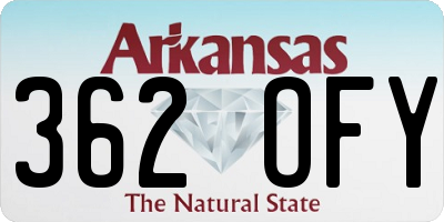AR license plate 362OFY