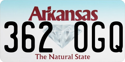 AR license plate 362OGQ