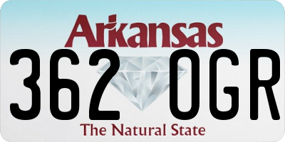 AR license plate 362OGR