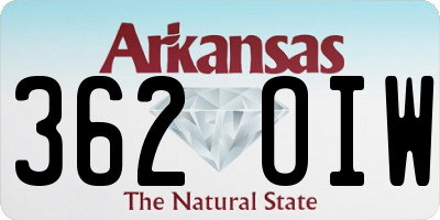 AR license plate 362OIW