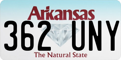 AR license plate 362UNY