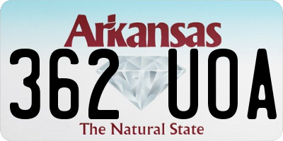 AR license plate 362UOA