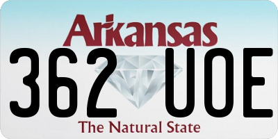 AR license plate 362UOE